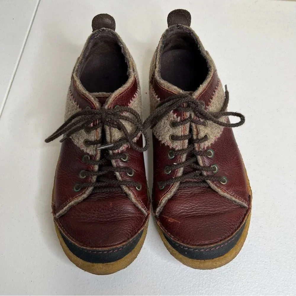 Merrell Milan Autumn Leather Lace Up Felted Wool Round Toe Shoe Women Size 7.5